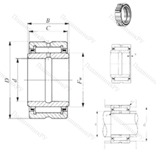 Подшипник игольчатый радиальный BRI 325228