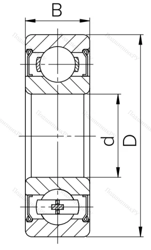 Шариковый однорядный подшипник 80202 (6202 ZZ) в Химках