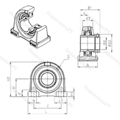 Подшипниковый узел шариковый радиальный EXPA 201