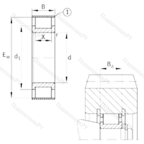 Подшипник роликовый радиальный RSL 182236-A от производителя  INA