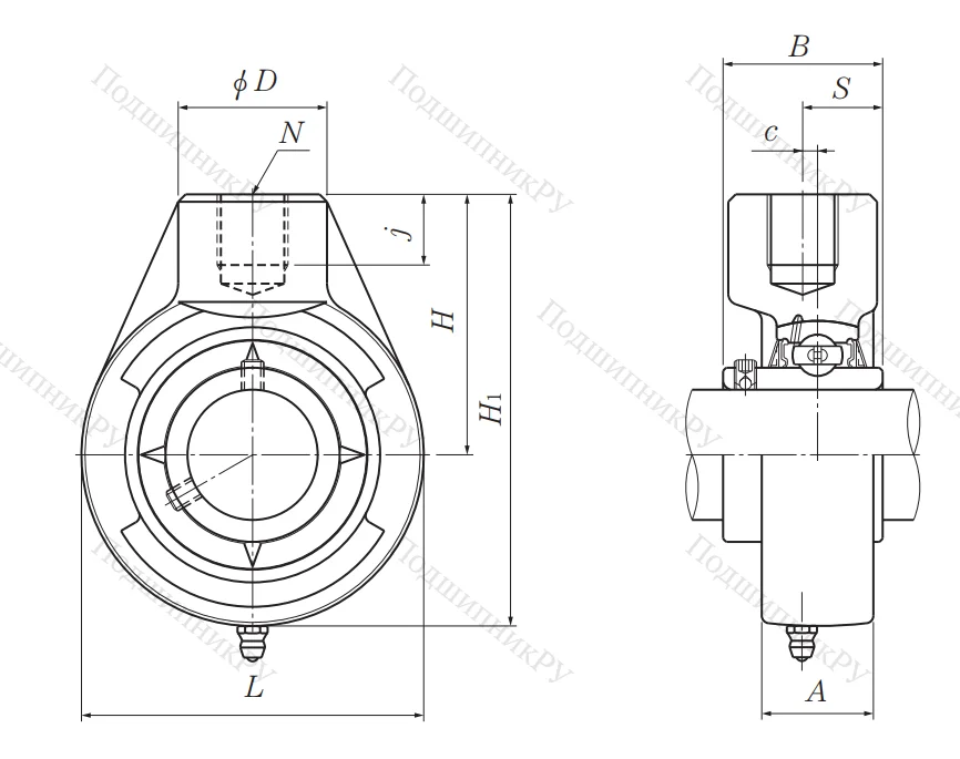 Подшипниковый узел UCHB 212 D 1 (UCHA 212) в Химках