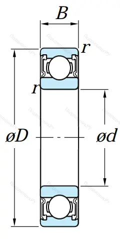 Однорядный шариковый подшипник