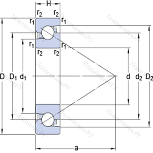 Прецизионные одинарные упорно-радиальные шарикоподшипники для винтовых передач BSA 305 C от производителя  SKF