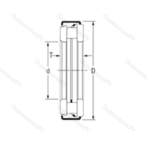 Подшипник игольчатый упорный ARZ 14 80 106