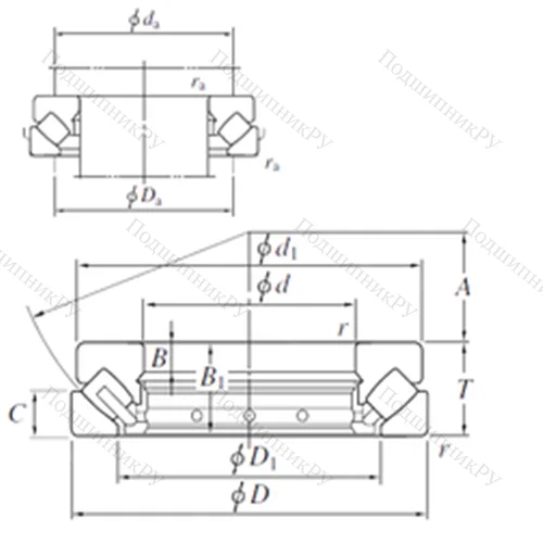 Подшипник роликовый упорно-радиальный 294/710 от производителя  KOYO