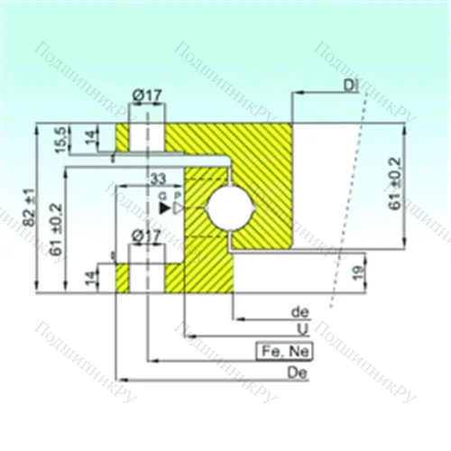 Подшипник шариковый опорно-поворотный NK.22.1000.100-1N