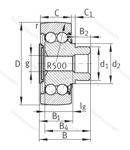 Подшипник ZL 5204 DRS от производителя  INA