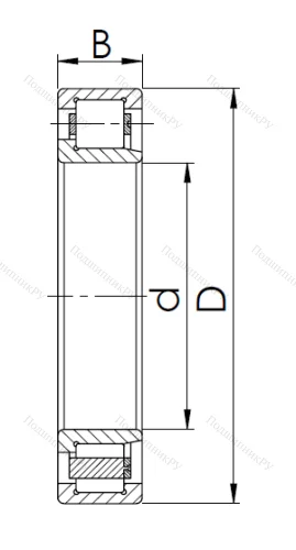 Цилиндрический роликовый подшипник 42308 Л (NJ 308 M) в Химках