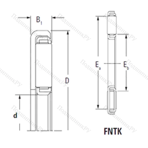 Подшипник игольчатый упорный FNTK-5580 от производителя  TIMKEN Подшипник игольчатый упорный FNTK-5580 от производителя  TIMKEN
