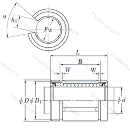 Подшипник шариковый линейный SDE 80OP