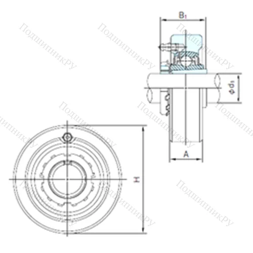 Подшипниковый узел шариковый радиальный UKC 328+H 2328 от производителя  NACHI