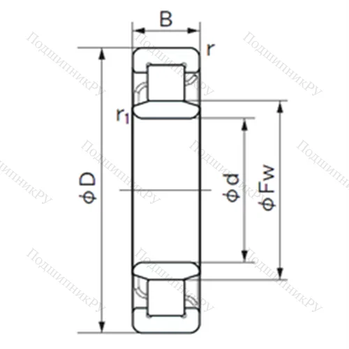 Подшипник роликовый радиальный NU 1024