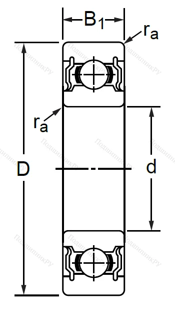Дюймовый шариковый подшипник RLS 5 2RS (LJ 5/8-2RS) в Химках