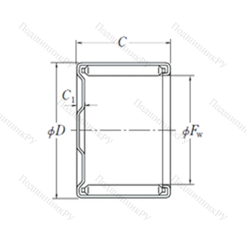 Подшипник игольчатый радиальный MF-1416