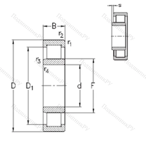 Подшипник роликовый радиальный NU 2220-E-MPA