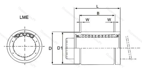 Подшипник LME 20 UU. KB 2045 UU (MTM) в Химках