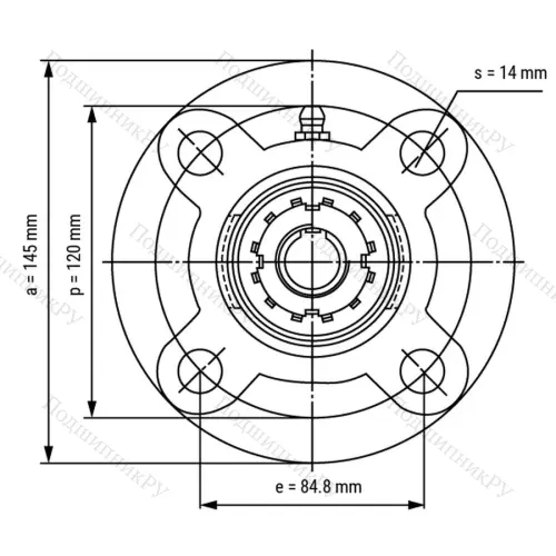 Подшипниковый узел UKFC 208+H 2308 - Вал: 35 мм от производителя  LPZ