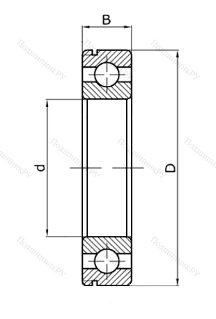 Шариковый однорядный подшипник 50106 (6006 N) в Химках