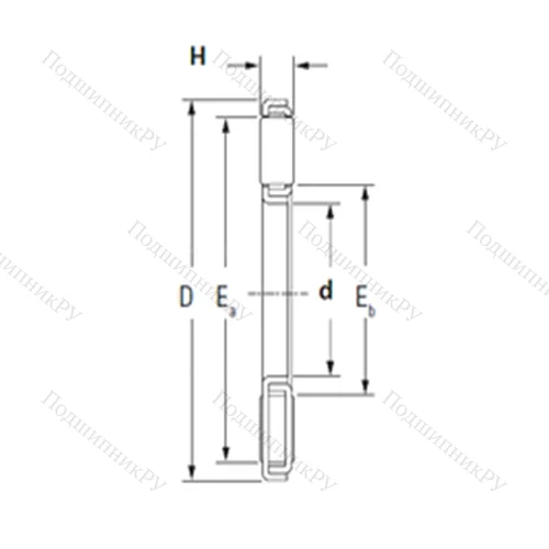 Подшипник игольчатый упорный TP 2035