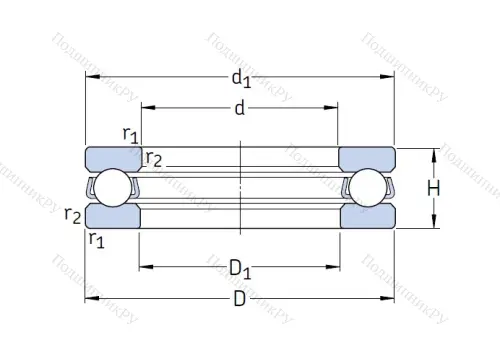 Упорный шариковый подшипник BA 3 от производителя  SKF