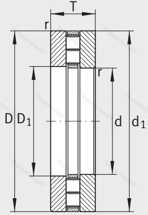 Упорный роликовый подшипник 89310 TV от производителя  INA Упорный роликовый подшипник 89310 TV от производителя  INA