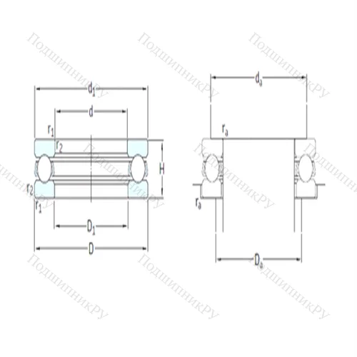 Подшипник шариковый упорный 51209 от производителя  SKF Подшипник шариковый упорный 51209 от производителя  SKF