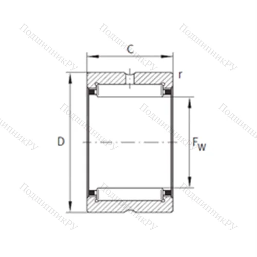 Подшипник игольчатый радиальный RNA 69/22-XL