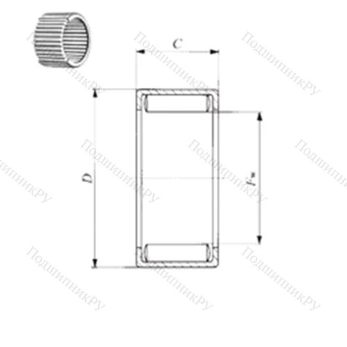 Подшипник игольчатый радиальный YTL 48