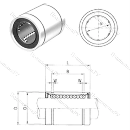 Подшипник шариковый линейный LM 50