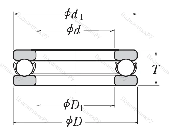 Упорный шариковый подшипник 51128 X