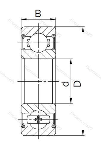 Миниатюрный шариковый подшипник 80017 (607 ZZ) 7HUKRL2MX4 в Химках