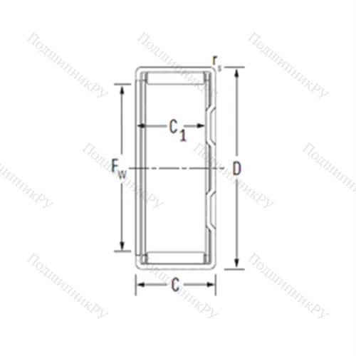 Подшипник игольчатый радиальный BK 0306