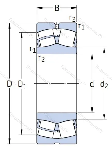 Сферический роликовый подшипник 23060 CC/C 3W 33 от производителя  SKF