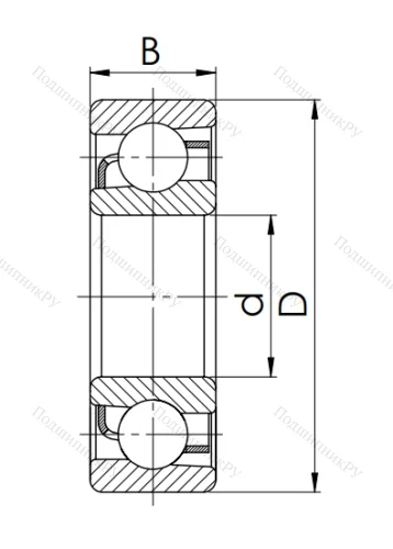 Радиально-упорный шариковый подшипник 46318 Л (7318 ACM) в Химках