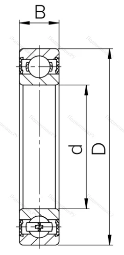 Шариковый однорядный подшипник 180603 (62303 2RS) в Химках