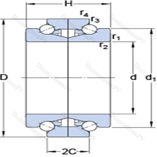 Прецизионные двойные упорно-радиальные шарикоподшипники BTW 150 CM/SP