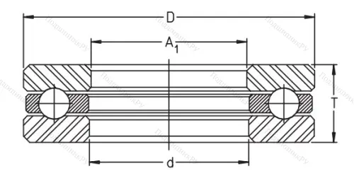 Упорный шариковый подшипник 51201 от производителя  FAG