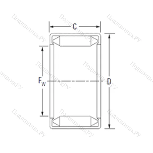 Подшипник игольчатый радиальный DL 20 16