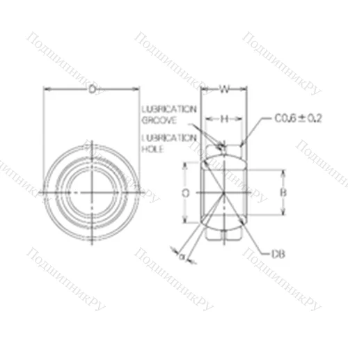 Подшипник скольжения сферический MBG 10CR