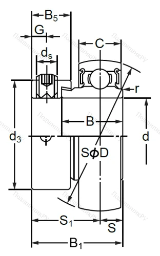 Корпусный подшипник SA 202 (AEL 202) в Химках