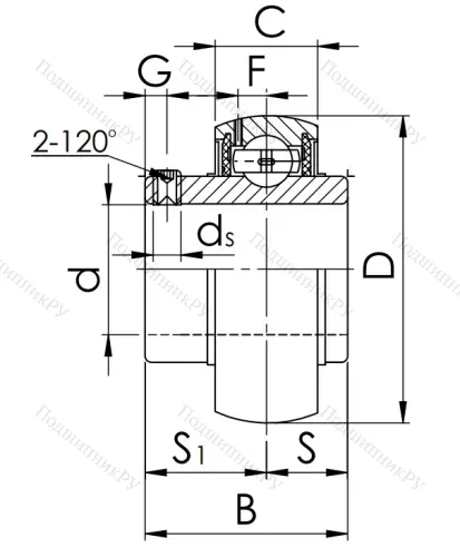Корпусный подшипник UC 218 в Химках