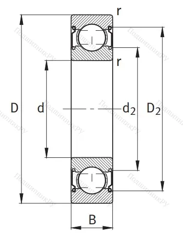 Однорядный шариковый подшипник 6009 2Z от производителя  FAG Однорядный шариковый подшипник 6009 2Z от производителя  FAG