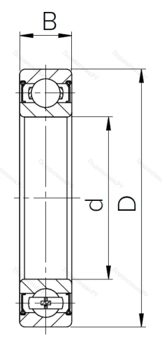 Шариковый однорядный подшипник 80208 (6208 ZZ) в Химках
