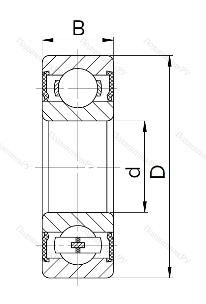 Миниатюрный шариковый подшипник 180026 T (626 2RST) в Химках