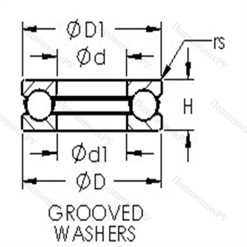 Подшипники шариковые упорные F 8-19M от производителя  AST