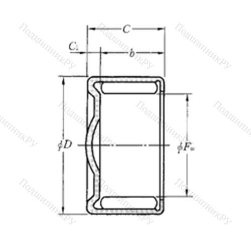 Подшипник игольчатый радиальный HCK 1319