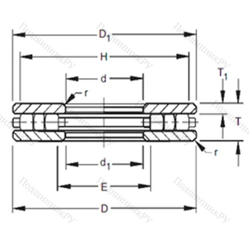 Подшипник роликовый упорный 120TP 153 от производителя  TIMKEN