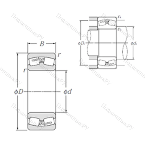 Подшипник роликовый радиальный самоцентрирующийся 23988 от производителя  NTN
