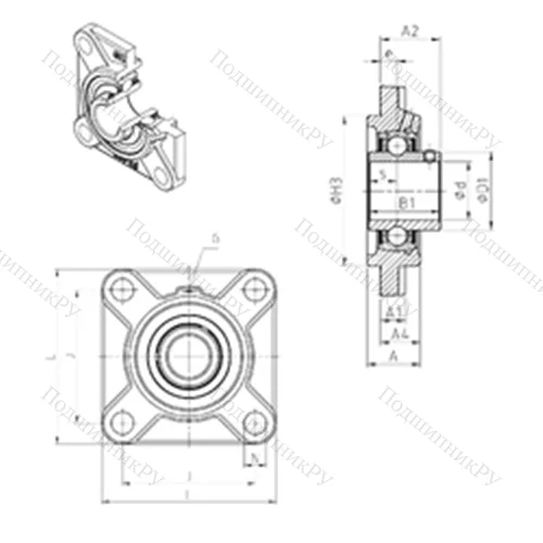 Подшипниковый узел шариковый радиальный UCFS 326