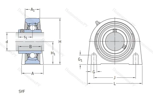 Подшипниковый узел SYF 40 TF в Химках